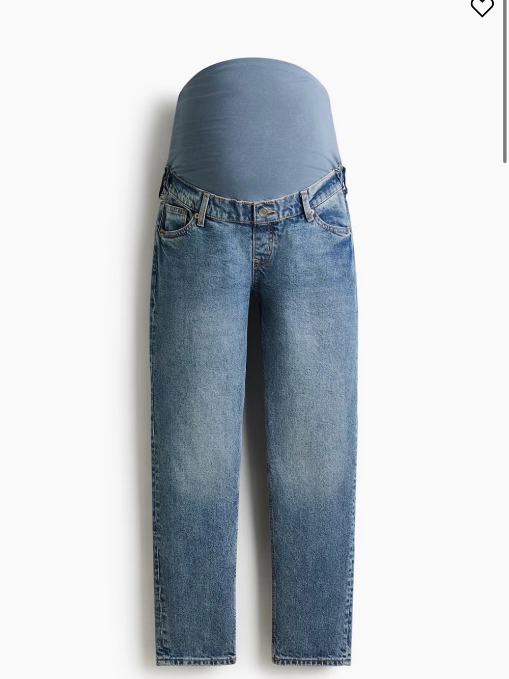 H&M Light Blue Maternity Straight-Leg Jeans with Support Panel